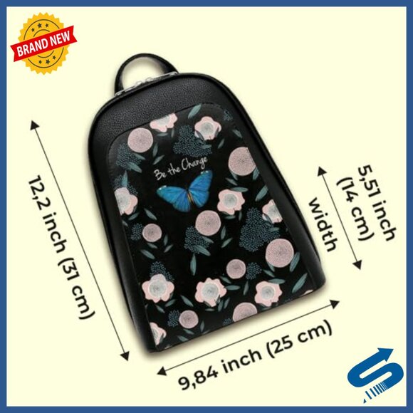 Small Vegan Leather Backpack Purse - Lightweight Daypack for Women main image 3